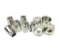 PARENCE.- Juego de 12 cortadores de galletas de acero inoxidable - Moldes para hornear, 3 tamaños diferentes (pequeño, mediano, grande) - Formas: redondo, flor, estrella, corazón