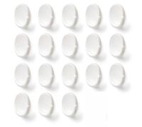 PARENCE - Juego de 18 ganchos de pared autoadhesivos blancos - pequeños ganchos autoadhesivos para baño, cocina, oficina o puerta - fijación sin taladrar, 18 piezas