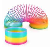 PARENCE. Juego de 2 Espirales Arcoíris - Juguete Mágico de Primavera - Espiral Colorida Que Salta y rebota - Diversión para niños y Adultos - 2 Piezas