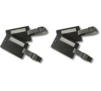 PARENCE.- Juego de 2 Etiquetas de Equipaje con Cubierta de Dirección - Etiqueta de Equipaje de Plástico Duradera | Correas ajustables para mochila, equipaje, bolsa de viaje (Paquete de 2)