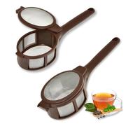 PARENCE.- Juego de 2 huevos de té y especias con mango ergonómico - Mini coladores de malla fina para té de hierbas, café, té de hierbas - Tamaño 14x4x3 cm - 2 piezas
