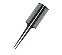 PARENCE - Juego de 2 Peines Antiestáticos para Cola de Cabello, Peines Profesionales de Peluquería Antiestáticos Resistentes al Calor, Peines de Peluquería de Dientes Finos y Anchos. Oferta por 2