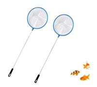 PARENCE.- Juego de 2 Redes de Acuario de Malla Fina - Ideales para la Pesca y la Limpieza - Longitud Total 36cm - diámetro 11,5cm - 2 Piezas