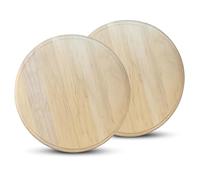 PARENCE - Juego de 2 tablas redondas de madera de 23 cm - tabla de cocina de madera para cortar, servir y presentar - tabla redonda resistente y versátil - 2 piezas