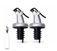 PARENCE. Juego de 2 tapones dosificadores de aceite, vino y alcohol - Tapones con pico antigoteo - dosificación precisa - Ø 1,8 cm - 2 piezas