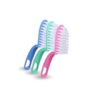 PARENCE. Juego de 3 Cepillos de Limpieza de Precisión - Set Completo de 3 Cepillos de Fregado - para Zapatos, Juntas, Coche y Zonas Difíciles - Mango Ergonómico - 3 Piezas