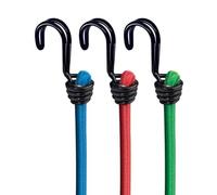 PARENCE.- Juego de 3 tensores elásticos con Ganchos/Correas, Ideales para Llevar Cargas, Embalaje, Camping - Base 60cm