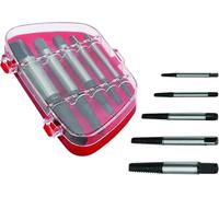 PARENCE.- Juego de 5 extractores de tornillos/herramientas de extracción en espiral dañados, rotos y rasgados, varios tamaños - 5 piezas