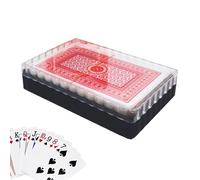 PARENCE.- Juego de 54 Cartas con Caja/Rojo o Azul - Póker, Juego de Mesa, Rummy, Belotte