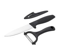 PARENCE - Juego de cuchillos de cocina de 22 cm + Pelador de acero inoxidable de 14 cm - Herramientas para preparar alimentos - Cuchillo multiusos + pelador