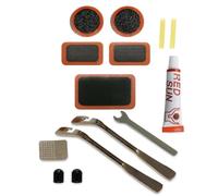 PARENCE.- Kit de reparación de pinchazos de Bicicleta - Parche + Pegamento + Palancas de neumáticos de Metal - Kit Completo BMX Bicicleta de Carretera Reparación de Tubos de Bicicleta de montaña -
