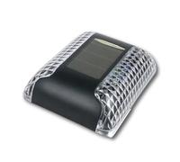 PARENCE.- Lámpara de pared solar LED de exterior - 2 LEDs ultra brillantes | IP65 Resistente al agua, Iluminación de jardín/entrada/escalera - 8 x 6,5 cm | Montaje con tornillos o cinta adhesiva