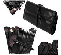 PARENCE - Lote de 24 pinceles de maquillaje cosmético profesional conjunto/kit cosmético cepillo de belleza maquillaje fundación con bolsa de piel sintética