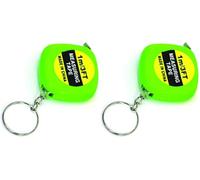 PARENCE.- Mini cinta métrica 1m, modisto de 3FT, sastre/Pequeño metro para petanca (1 metro) Llavero flexible tamaño bolsillo - Color aleatorio (azul, verde, naranja, amarillo ...) (Paquete de 2)