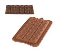 PARENCE.- Molde de silicona con patrón de barra de chocolate - antiadherente, flexible y reutilizable - 17 x 14 cm - ideal para chocolates, dulces, pasteles, helados y jabones caseros