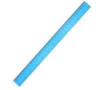 PARENCE.- Regla suave 30cm, Medida en centímetros (30) y pulgadas (12) - Color aleatorio (azul, amarillo, verde, rojo...)