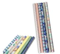 PARENCE.- Rollo de papel de regalo 2m x 70cm - Gran ancho especial - Patrón sorpresa aleatorio - Papel de embalaje resistente para regalos de Navidad, cumpleaños, boda - Bricolaje y decoración