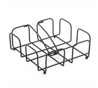 PARENCE.- Servilletero de metal negro 19x19x7 cm - Servilletero cuadrado elegante y práctico para cocina, comedor, aparador y recepción