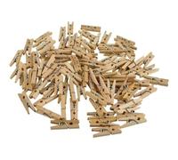 PARENCE.- Set de 100 Mini Agujas de Madera Multiusos/Mini Pinzas para la decoración, celebración de Fotos ETC - 100pcs, Madera 2.5x0.9x0.7cm