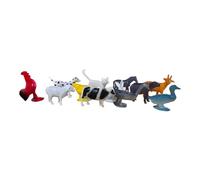 PARENCE - Set de 12 Figuras de Animales de Granja de Plástico Duro decoración o el Juego.