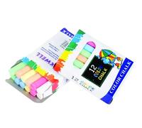 PARENCE.- Set de 12 tizas de colores/dibujo de pizarra/blanco, rojo, azul, verde, naranja, amarillo (x2) - 8cm