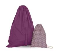 PARENCE.- Set de 2 bolsas de lavandería con cordón - Tela opaca para ropa, ropa interior - Set de 2 piezas (60x80cm + 30x40cm)
