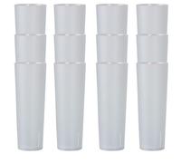 Parence.- Set de 20 vasos reutilizables de tubo de plástico duro - 33cl / Gran capacidad, todo tipo de bebidas, anti rotura