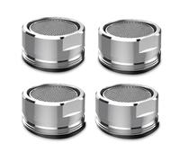 PARENCE.- Set de 4 Aireador de Grifería Universal M24 - Consejos de ahorro de agua en efecto cromado | A prueba de salpicaduras, rosca macho estándar de 24 mm | No incluye junta