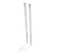 PARENCE.- Set de 4 Baquetas de Acero Inoxidable - Longitud 22 cm | Reutilizable, ligero y fácil de limpiar | Ideal para cocina asiática, sushi, ramen, dim sum