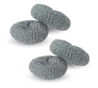 PARENCE.- Set de 4 esponjas metálicas - 10cm de diámetro Limpieza Pesada - 4 Piezas