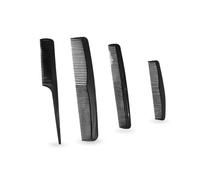 PARENCE.- Set de 4 peines profesionales - Peines antiestáticos con diferentes dientes, ideales para peinar y peinar - 1 peine de eje incluido