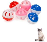 PARENCE - Set de 6 Pelotas de Juego para Gatos 4 cm - Juguetes Interactivos con Campana - Accesorio para Diversión y Ejercicio Gatito y Gato Adulto