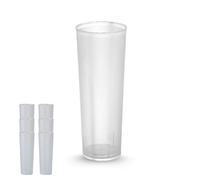 PARENCE.- Set de 6 Vasos de Tubo Reutilizables 33cl - Plástico Duro PP Libre de BPA | Copas cilíndricas de alto rendimiento | Apto para lavavajillas |Anti-rotura, ideal para fiestas y el día a día