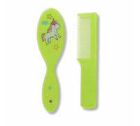 PARENCE.- Set de Cepillo y Peine para Bebés - Set de Cuidado del Cabello Unicornio para Recién Nacidos y Niños - Cepillo Suave + Peine - Color Aleatorio (Rosa, Azul, Verde, Blanco)