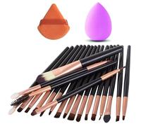 PARENCE.- Set de Maquillaje de 22 Piezas - 20 Brochas de Maquillaje de 14 Cm Aprox, 1 Esponja Blender, 1 Puff para Polvo - Maquillaje, Set Completo, Versátil