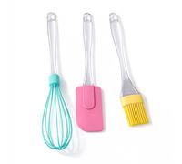 PARENCE - Set de utensilios de silicona para cocina - Batidor, espátula y cepillos - Juego de 3 accesorios para repostería y cocina