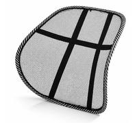 PARENCE. Soporte para el Respaldo de la Silla - Soporte Lumbar ergonómico de Malla Transpirable - 37,5 x 39 cm - Negro