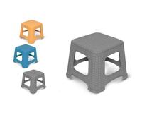 PARENCE.- Taburete de plástico Antideslizante 30x30x24 cm - Taburete Multiusos para Cocina, baño, Inodoro, jardín - Colores aleatorios