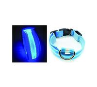 PARENCIA.- Collar Iluminado para Perro Talla L, 3 Modos de iluminación/Collar LED Pet con Cierre y Cierre de Clip - 55cm, Azul