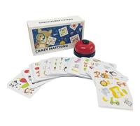 Parent Child Board Game, Pattern Matching Card Plaything with Bell, Interactive Educational Toy, Ideal for Boys, Girls, Children, Family Game Night, Learning Through Play