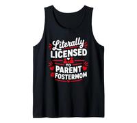Parent Support Family Love Licensed To Parent Foster Mom Camiseta sin Mangas