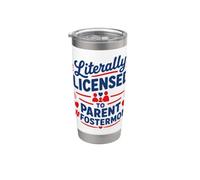 Parent Support Family Love Licensed To Parent Foster Mom Vaso térmico de acero inoxidable de doble pared