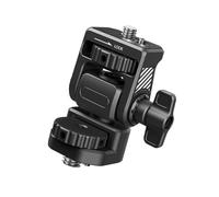 Paréntesis de montaje con doble tornillo para fotografía, soporte de observación de átomos con pasador giratorio contra giro