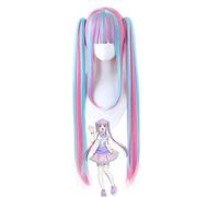 Pareo Nyubara Reona Peluca Dos VersionBanG Dream! LEVANTAR UN SUILEN RAS Cosplay Pelucas Sintéticas Mujeres Cabello Bandori Pareo Hairpiece Azul rosa