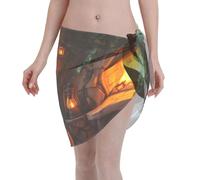 Pareos Playa Mujer Acogedora Cabaña En Un Hoyo Entre Árboles Cubierta Sarong Translúcida Múltiples Playa Falda Envoltura, para Verano, Vacacione, Piscina, Fiesta, 48x140cm
