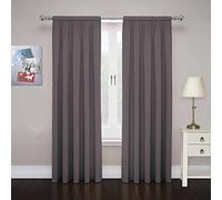 Pares A Go Cadenza Microfibra Ventana Panel (Set de 2), 80 "X 84, Color Azul, Gris, 84"