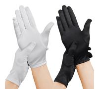 Pares De Guantes De Color Sólido, Guantes Estiramientos Simples, Guantes Elees Y De Moda De Mujeres, Realización De Guantes En Blanco Y Negro De Rendimiento, Coincidencia De Ropa De Fiesta