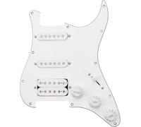 Pareschi Golpeador precableado para Stratocaster, cargado con pastillas SSH, juego completo de bobina única Humbucker para guitarra eléctrica Fender, 3 capas, color blanco