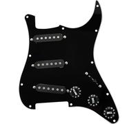 Pareschi Golpeador Strat precableado para Fender Stratocaster, golpeador cargado Stratocaster con 3 pastillas de bobina simple | Reemplazo fácil de colocar | Negro