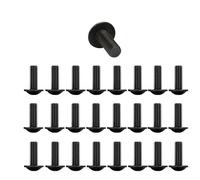 PARFCO 25 Piezas Tornillos de Cabeza Alomada, Acero Inoxidable 304 Tornillos M6, Tornillos Cabeza Semicircular, Tornillos Cabeza Plana, para Maquinaria y Equipos Industriales